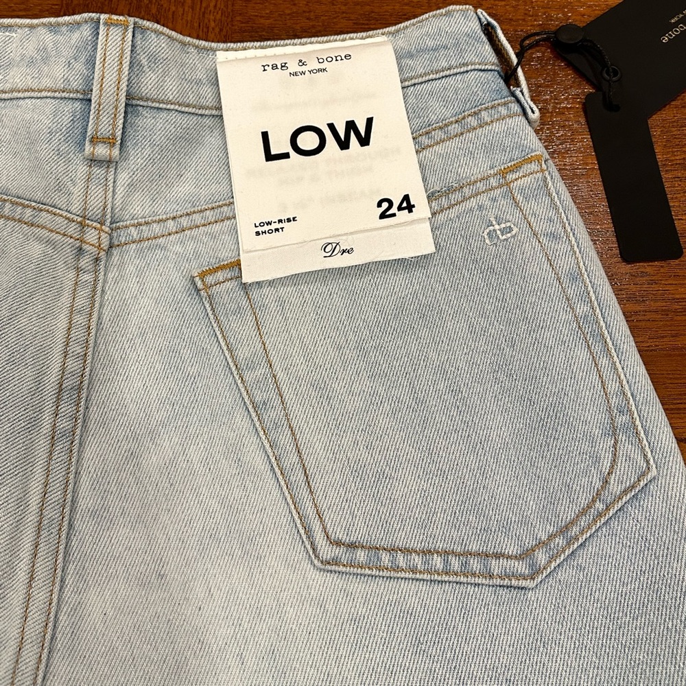 Rag & Bone Dre Low Rise Cutoff Denim Shorts, Jade, Size 24 - Picture 14 of 15